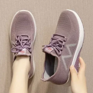 Milegestic Women Fashion Breathable Fly Knit Sneakers