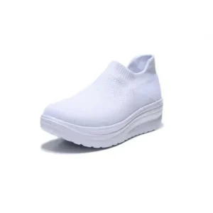 Milegestic Women Fashion Thick Sole Lightweight Women'S Shoes Flying Woven Sneakers