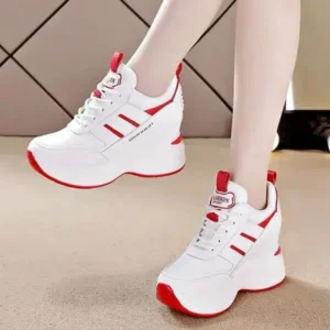 Milegestic Women Fashion Platform Lace-Up Sneakers