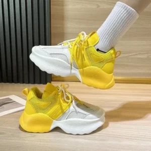 Milegestic Women Fashion Gradient Mesh Breathable Sneakers