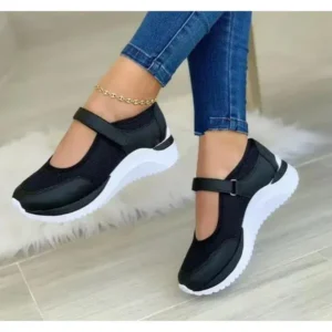 Milegestic Casual Velcro Platform Plus Size Mesh Sneakers