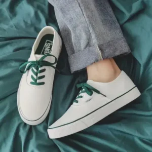 Milegestic Fashion Solid Color Breathable Canvas Shoes