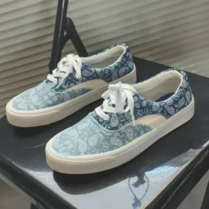 Milegestic Vintage Breathable Printed Canvas Shoes