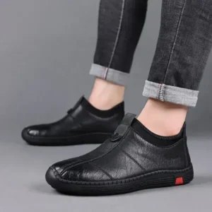 Milegestic Men Casual Non-Slip Flat Pu Shoes