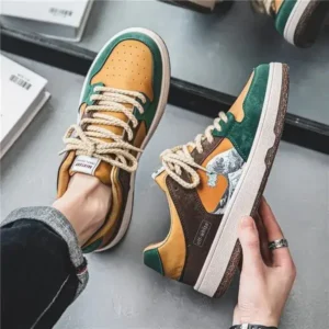 Milegestic Men Fashion Breathable Color Matching Casual Sneakers