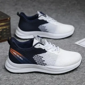 Milegestic Men Fashion Fall Flyknit Comfort Lace-Up Sneakers