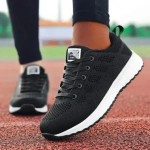 Milegestic Women Casual Lace-Up Design Mesh Breathable Sneakers