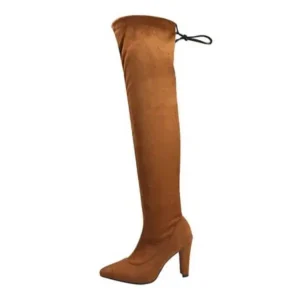 Milegestic Women Fashion Plus Size Solid Color Over The Knee Boots