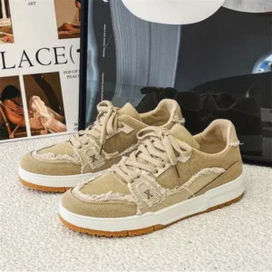 Milegestic Men Fashion Color Block Breathable Denim Sneakers