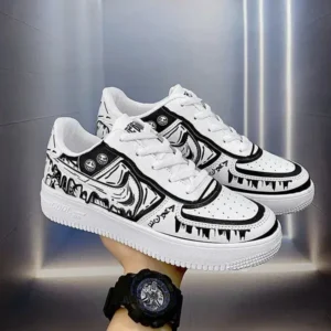 Milegestic Men Fashion Graffiti Breathable Sneakers