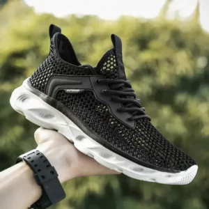 Milegestic Men Fashion Breathable Mesh Hollow Lightweight Sports Shoes