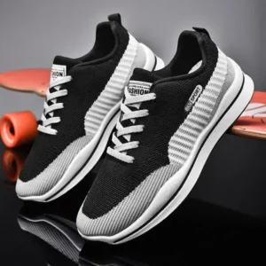 Milegestic Men'S Casual Color-Block Mesh Breathable Soft-Soled Sneakers