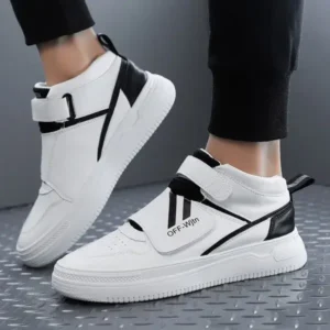 Milegestic Men'S Fashion Thick-Soled Breathable Pu Stitching Sneakers