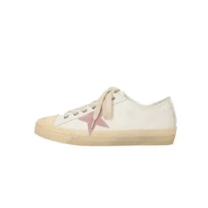 Milegestic Women Fashion Casual Lace-Up Pink Star Sneakers