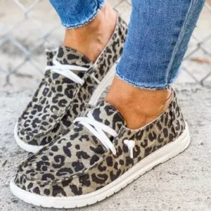 Milegestic Women Leopard Casual Flat Loafers Shoes