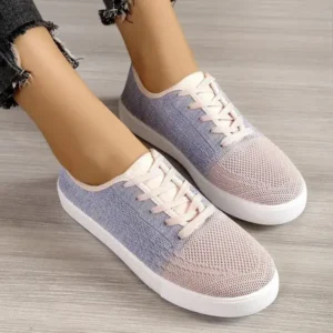 Milegestic Summer Women Fashion Casual Fly-Woven Mesh Breathable Sneakers