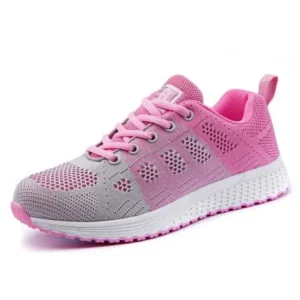 Milegestic Women Fashion Casual Color Blocking Lace-Up Mesh Breathable Sneakers