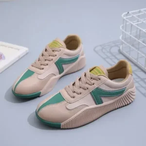 Milegestic Women Fashion Color Block Breathable Sneakers