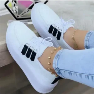 Milegestic Women Fashion Lace-Up Sneakers