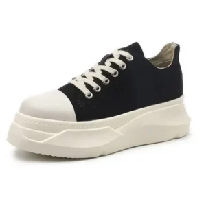 Milegestic Women Casual Breathable Low Top Canvas Platform Shoes