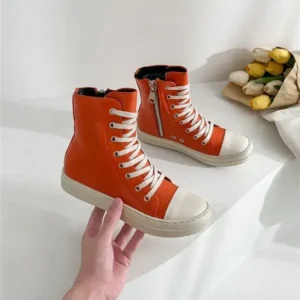 Milegestic Orange Up Platform High Top Casual Shoes