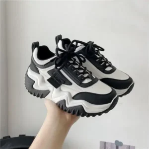 Milegestic Women Fashion Solid Color Platform Casual Sneakers